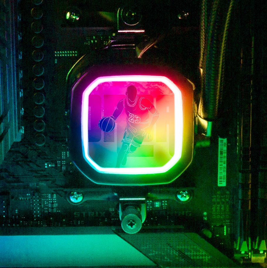 Soul of the Airness AIO Cover for Corsair RGB Hydro Platinum and Pro Series (H100i, H115i, H150i, H100X, XT, X, SE, H60) - Donnie Art - V1Tech