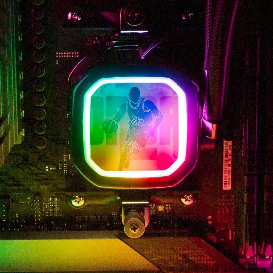 Soul of the Airness AIO Cover for Corsair RGB Hydro Platinum and Pro Series (H100i, H115i, H150i, H100X, XT, X, SE, H60) - Donnie Art - V1Tech