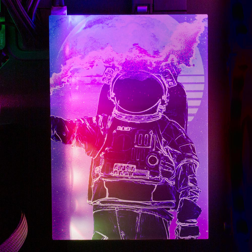 Soul of the Astronaut RGB HDD Cover Vertical - Donnie Art - V1Tech