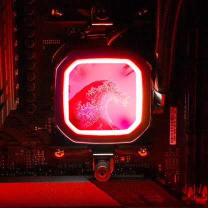 Soul of the Retrowave AIO Cover for Corsair RGB Hydro Platinum and Pro Series (H100i, H115i, H150i, H100X, XT, X, SE, H60) - Donnie Art - V1Tech