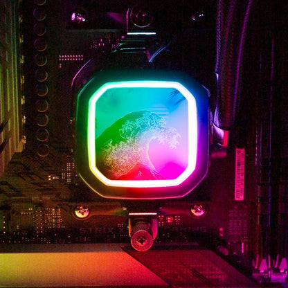 Soul of the Retrowave AIO Cover for Corsair RGB Hydro Platinum and Pro Series (H100i, H115i, H150i, H100X, XT, X, SE, H60) - Donnie Art - V1Tech