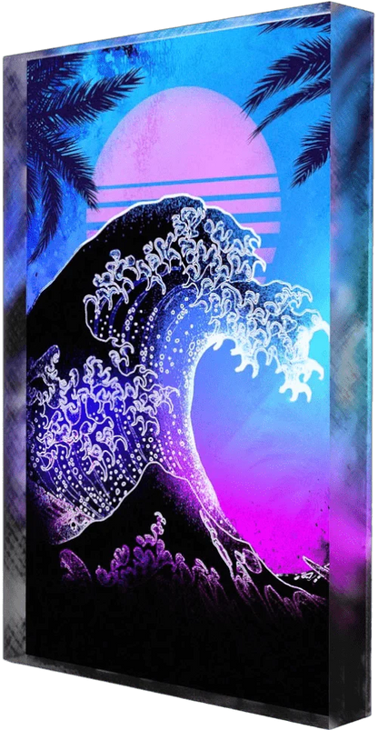 Soul of the Retrowave Plexi Glass Desk Art - Donnie Art - V1Tech