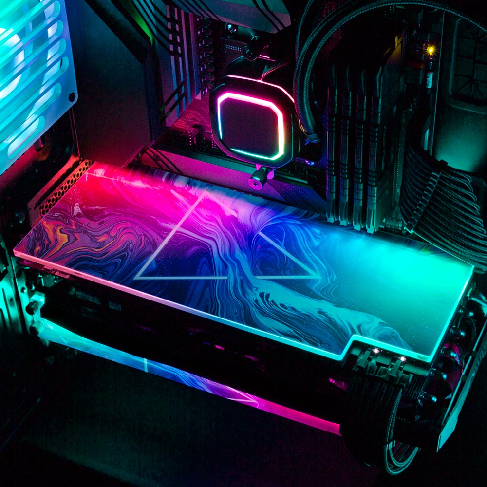 Space is Only Noise RGB GPU Backplate - Geoglyser - V1Tech