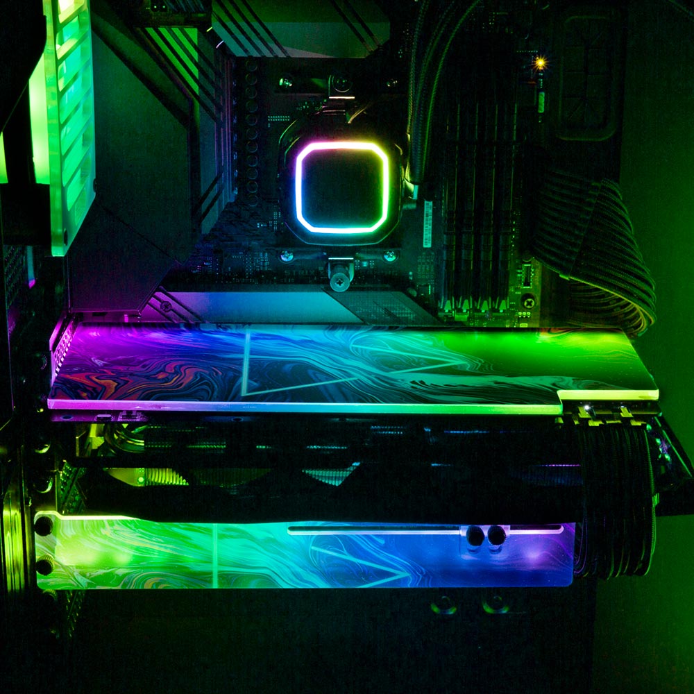 Space is Only Noise RGB GPU Backplate - Geoglyser - V1Tech