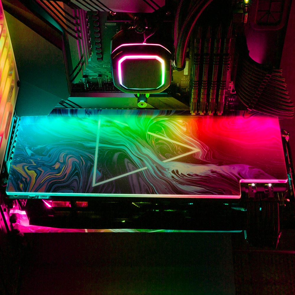 Space is Only Noise RGB GPU Backplate - Geoglyser - V1Tech