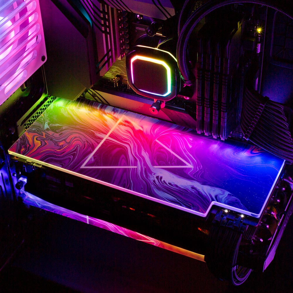 Space is Only Noise RGB GPU Backplate - Geoglyser - V1Tech