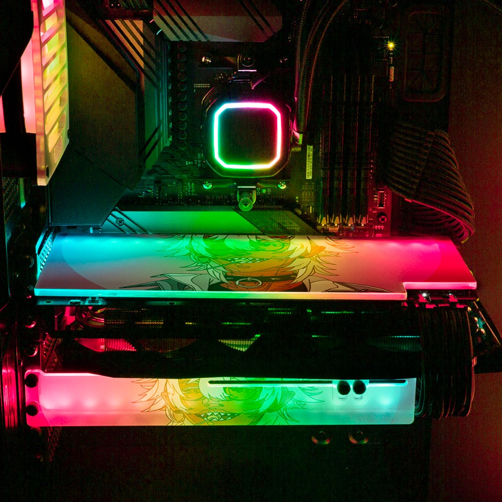Sweet Tooth RGB GPU Support Bracket - Kuurakuu - V1Tech