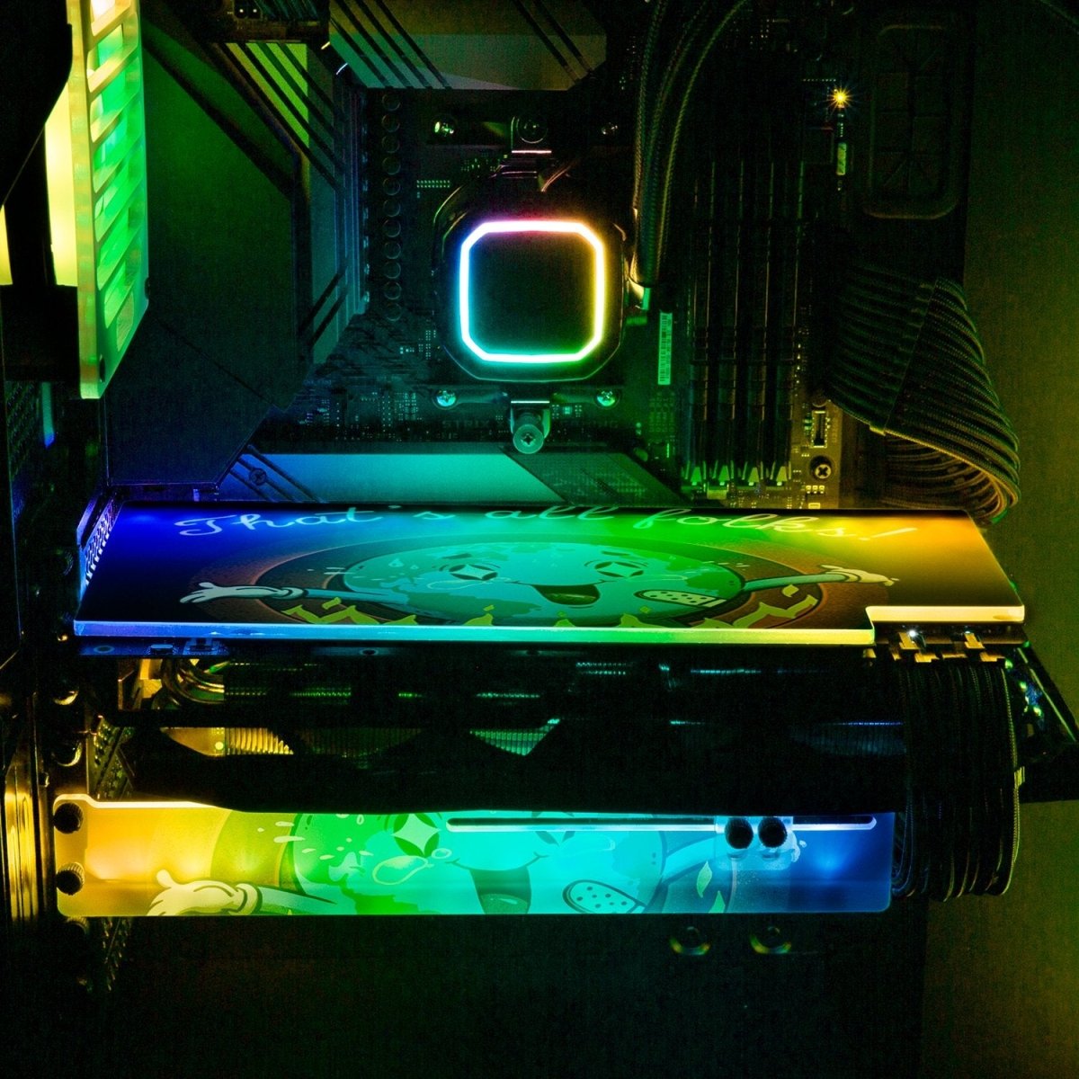 That s All Folks RGB GPU Support Bracket Vincent Trinidad Art V1Tech V1 Tech