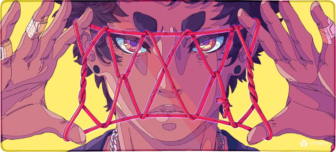 The Red String X-Large Mouse Pad - Kuurakuu - V1Tech – V1 Tech