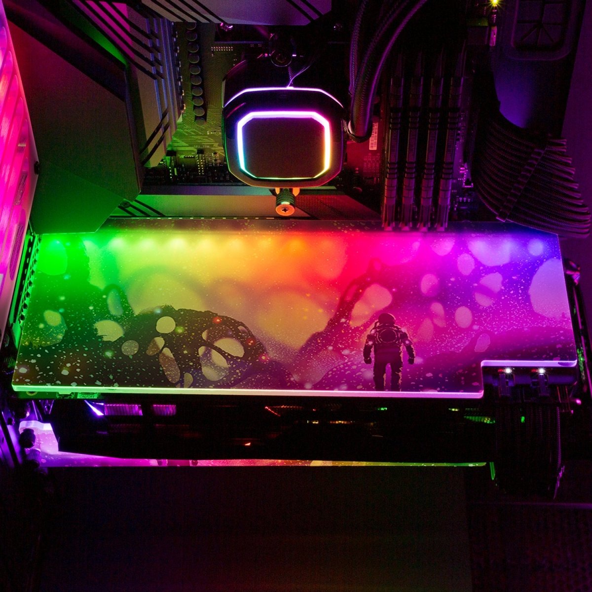 Gpu Back Plate Cover 'Unknown Land' Custom Design RGB GPU Backplate by V1 Tech | Tailored To ...