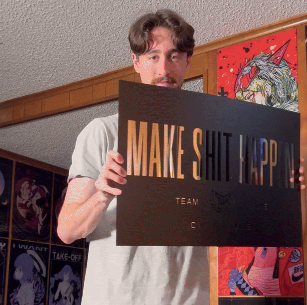 Make Shit Happen Mirror Plexi Glass Wall Art